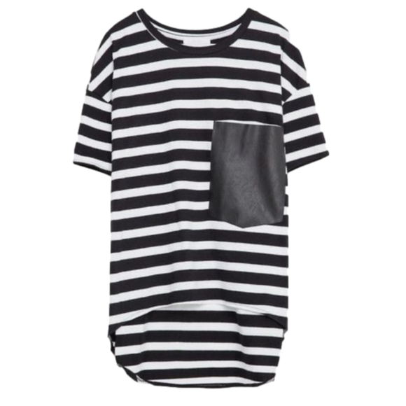 ZARA | Striped Oversized T-Shirt - Picture 1 of 8